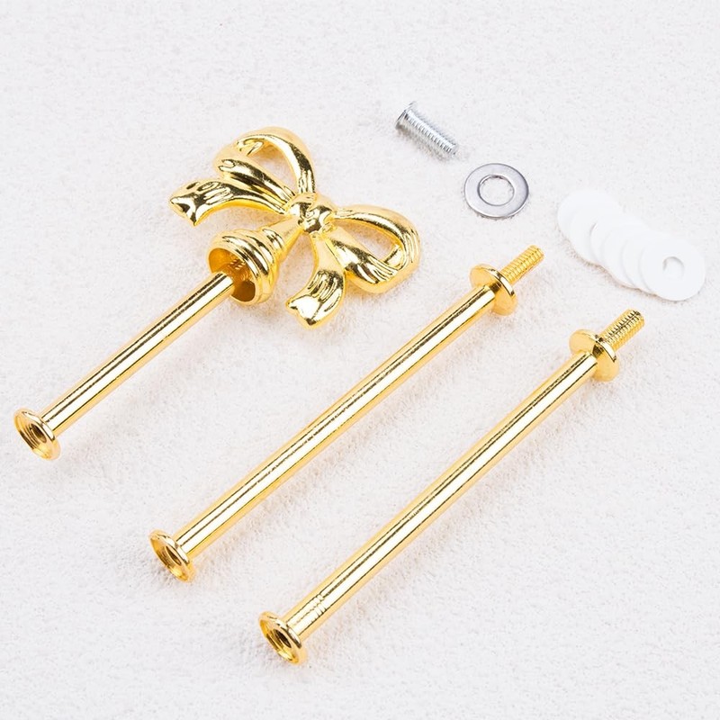 4Sets Elegant DIY 3-Tier Cake Stand Hardware Kit with Screws Zinc Alloy Handl... gallery