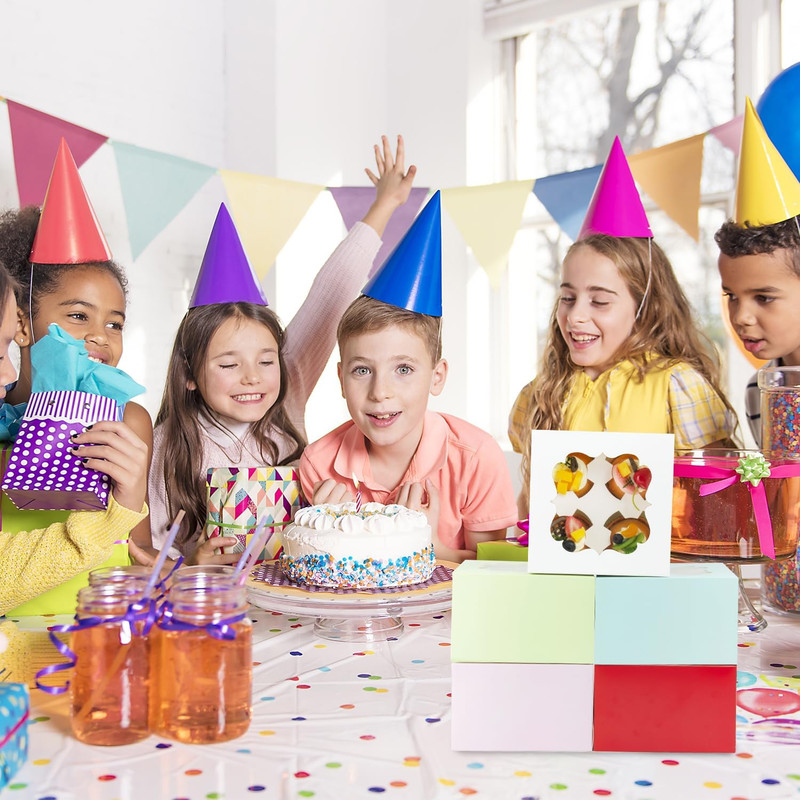 Cupcake Boxes with Window 6.5X6.5X3 Inch - 20 Pack Bakery Boxes with 4-Compartme gallery