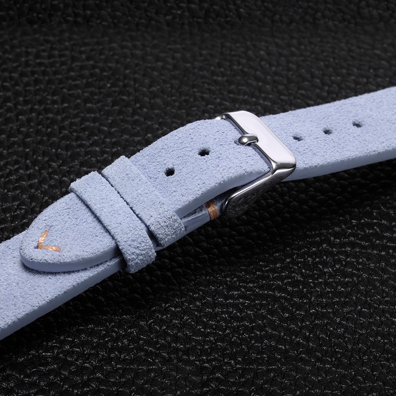 Purple 14mm Suede Watch Strap, Quick Release gallery