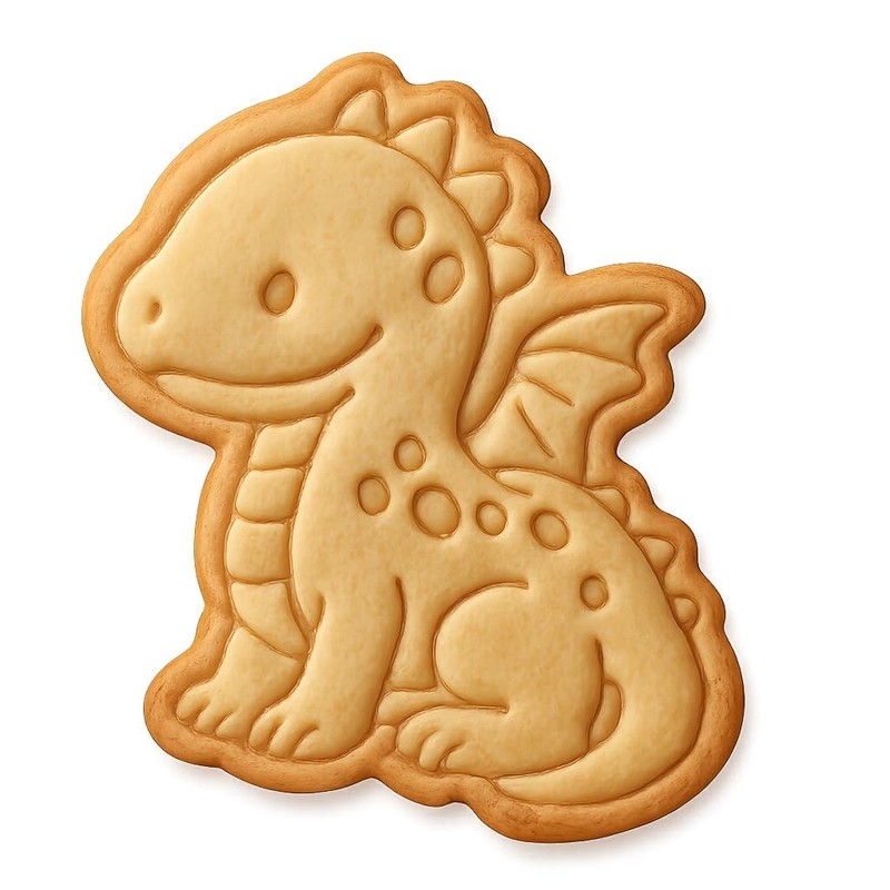 Glistening Scale Dragon Cookie Cutter - 4x3.1" Fun Party Kitchen Baking gallery