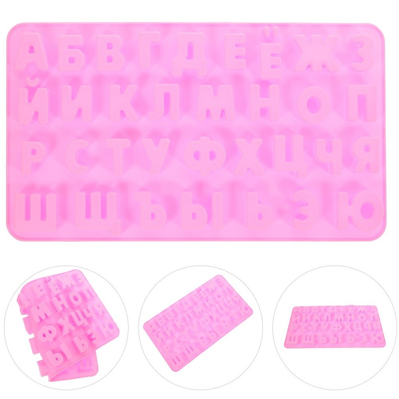 Silicone Cake Mold Russian Alphabet Fondant Candy Mold Non Stick Baking Tool