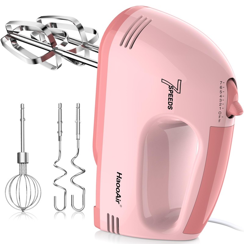 Electric Kitchen Mixer, Small 7-Speed Mixer, Dishwasher-Safe 304 Accessories …