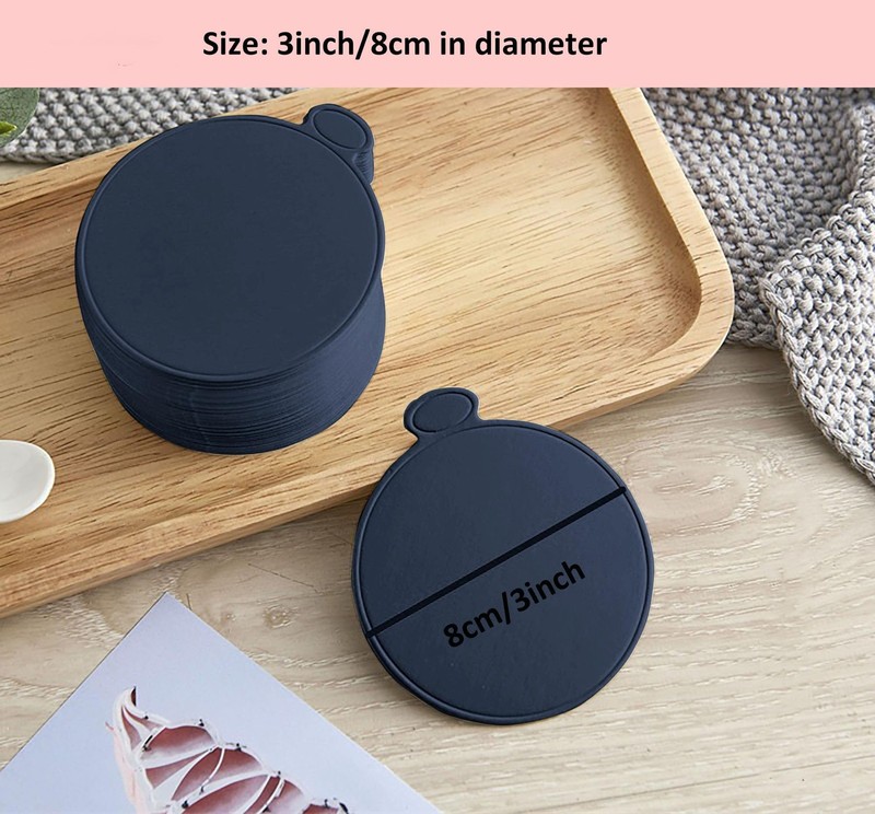 200 PCS 3.15 Inch Black Round Mini Cake Boards Cupcake Dessert Base Plates gallery