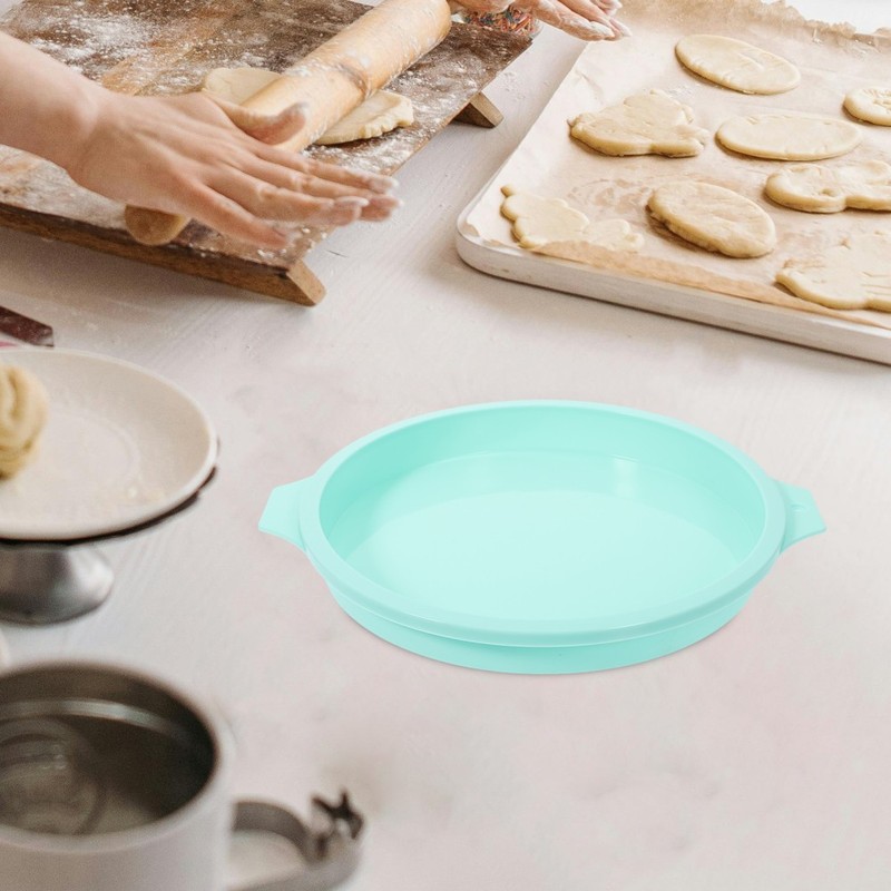 Round Silicone Cake Pan Cake Mold Bakeware for Pizza Chocolate (Green) gallery