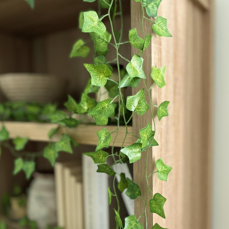 CQURE 120Pack 840Ft Artificial Ivy Fake Vines,Ivy Garland Greenery Garland Fake gallery