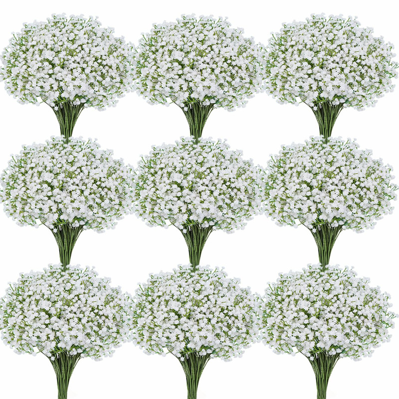Cherica 50 Pcs Baby Breath Artificial Flowers Fake Babys Breath Gypsophila