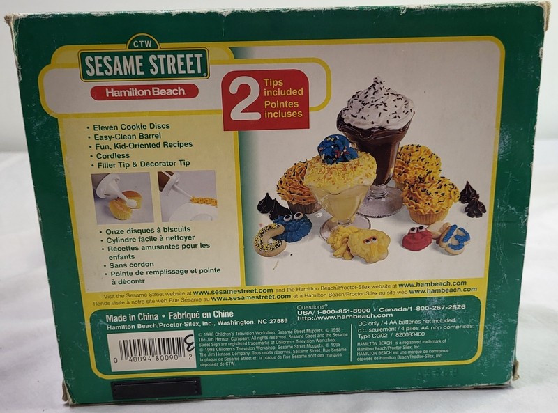 NOS Hamilton Beach Sesame Street Cookie Monster 11 Discs Press Vintage 1998 gallery