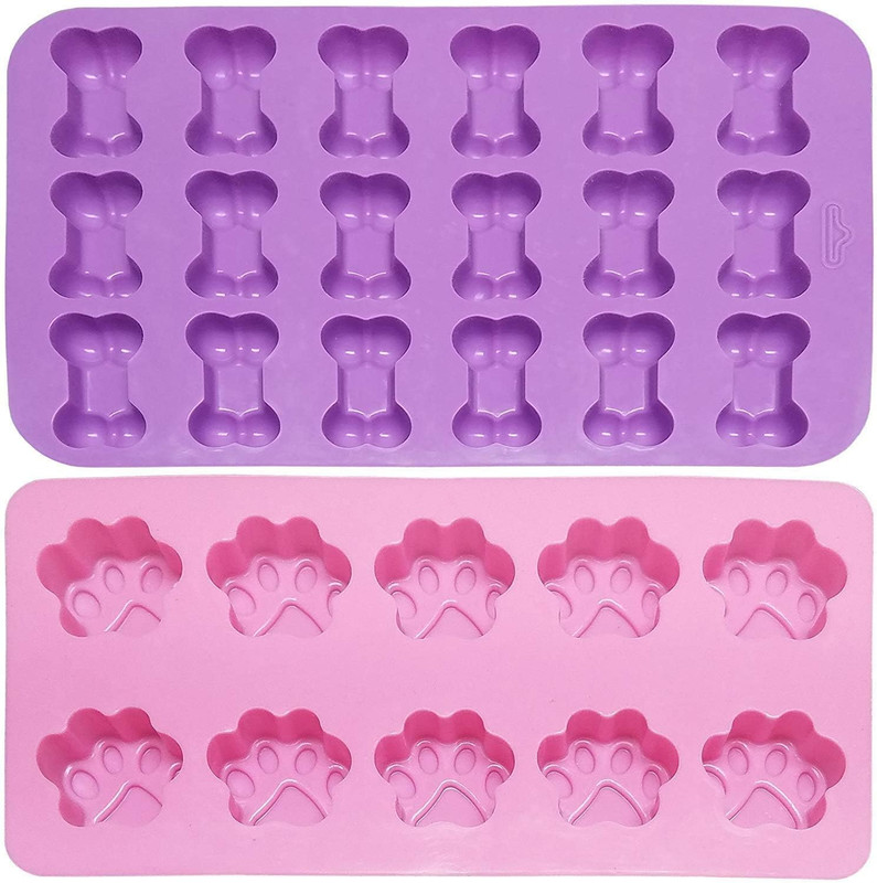 Silicone Molds Puppy Dog Paw and Bone Mold for Dog Treats, Homemade Non-Stick Fo gallery