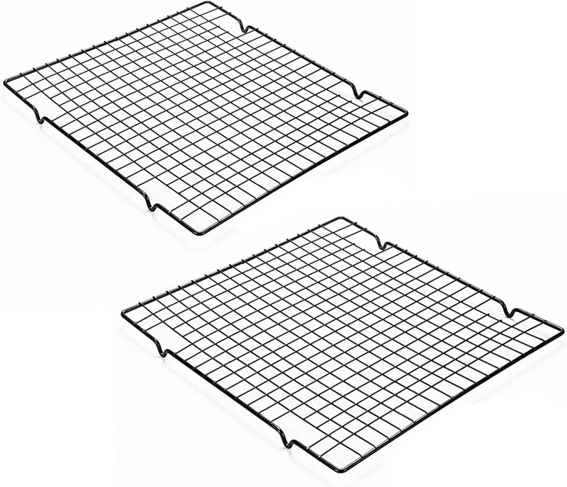 Line Roasting Cooling Racks, 2 Pcs 10.6 Inch x 9.8 Inch High Strength Stainless
