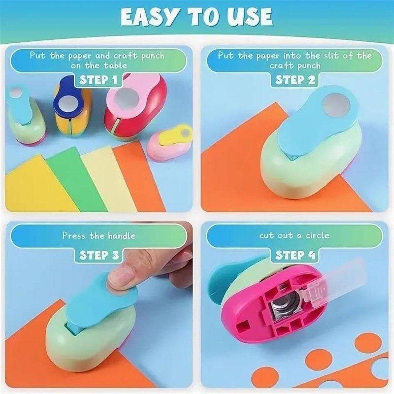 Embossing Machine Stamp Shape Craft Punch Round Hole Punch Toothed Puncher gallery