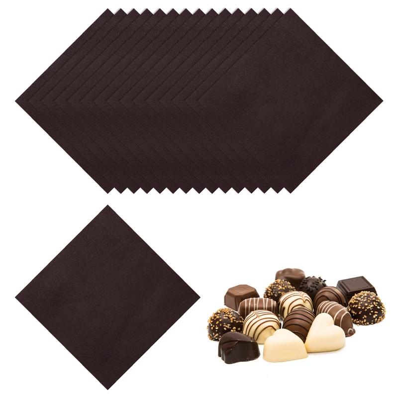 200 Pcs Candy Foil Wrapper, 4.7 x 4.7″ Chocolate Wrapper, Brown (Orange Peel)