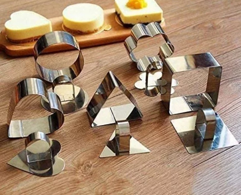 4-Pack Stainless Steel Mousse Ring Mold Set – Mini Cake Cutter with Pusher Tool gallery