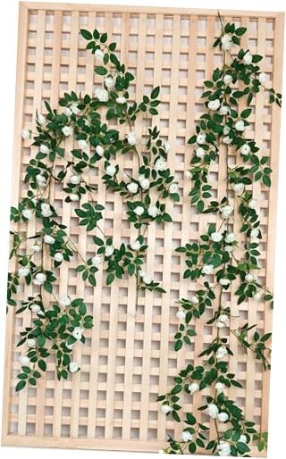 6FT Bendable Rose Vine Hanging Flower Garland Wildflower Floral 2pcs White