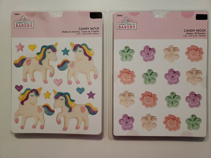 Sunny side up bakery candy mold unicorns, stars, hearts, flowers BRAND NEW