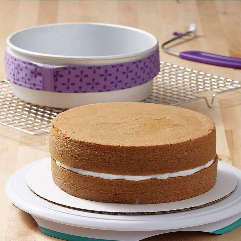 Durable Cotton Cake Strips - 4-Piece Bake Even Set for All Cake Sizes gallery