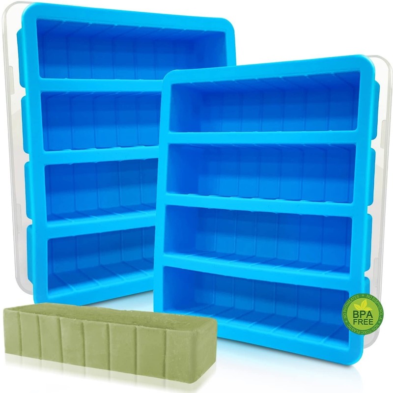Non-Stick Silicone Butter Mold with Lid, 2 Pack, Large Cavity for Soap & Cake gallery