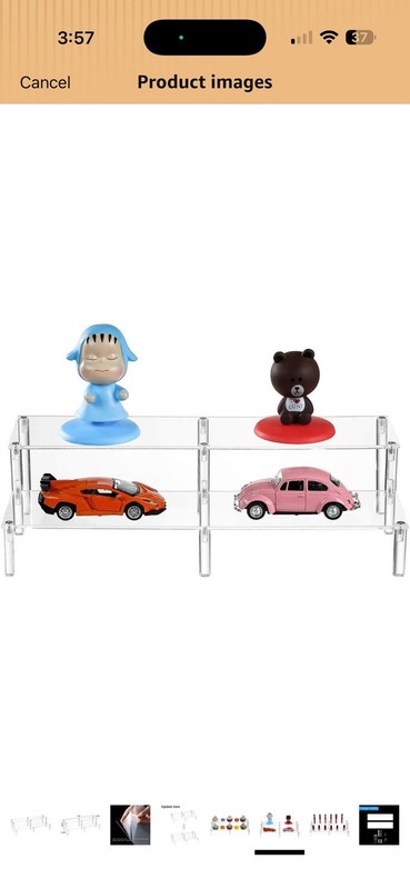 BYCY 2 Tier Clear Acrylic Display Stand Cupcakes Holder, Dessert Display Riser gallery