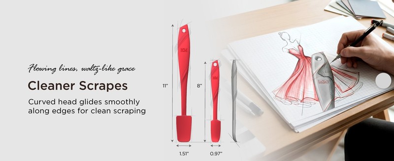 Kitchen Ma WaltzGrip Platinum Silicone Jar and Can Spatula Set: gallery