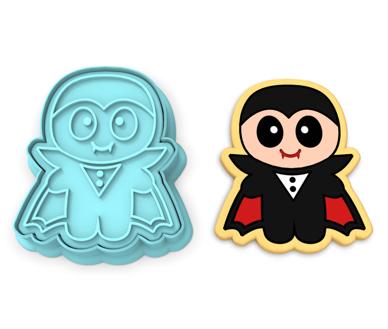 Vampire Cookie Cutter & Stamp | Halloween Dead Spooky Fangs Dracula October