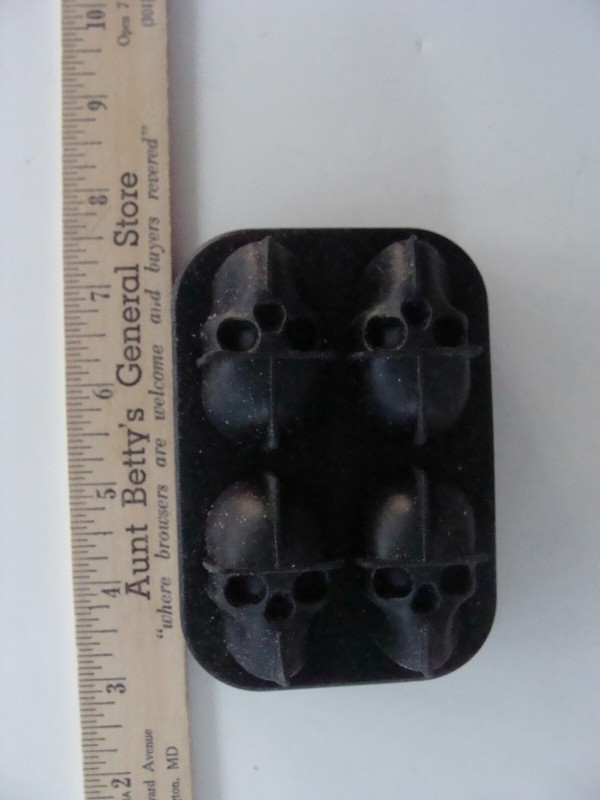 Black Skull Silicone Multi-use Silicone Mold - Cake Ice Crafts Resin 4 sections gallery
