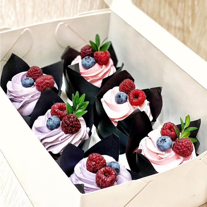 200 Pieces Tulip Cupcake Muffin Liners Greaseproof Paper Baking Cups Cupcake Wra gallery