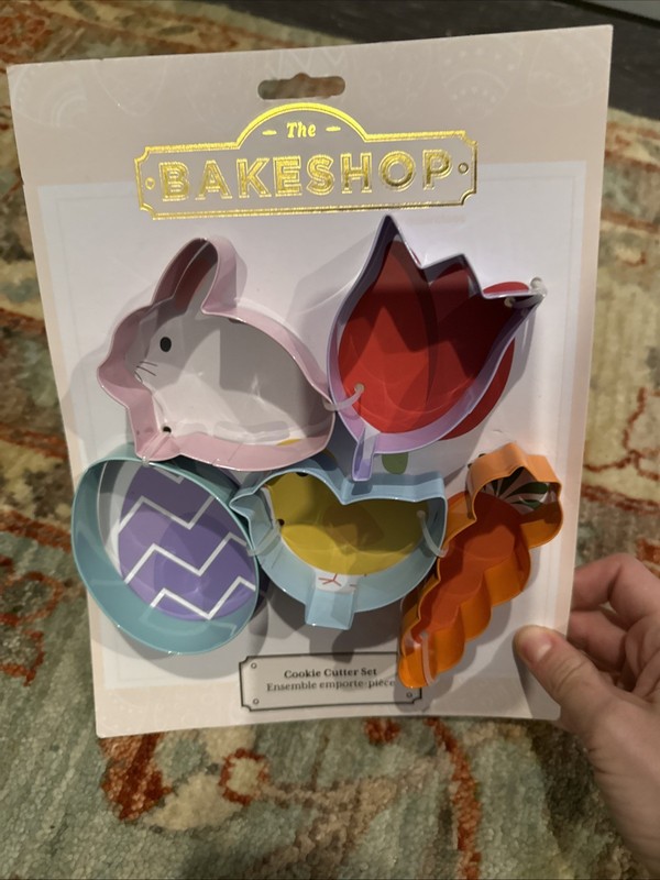 NEW THE BAKE SHOP EASTER COOKIE CUTTER SET- BUNNIES & EASTER EGGS- LOT 5 gallery