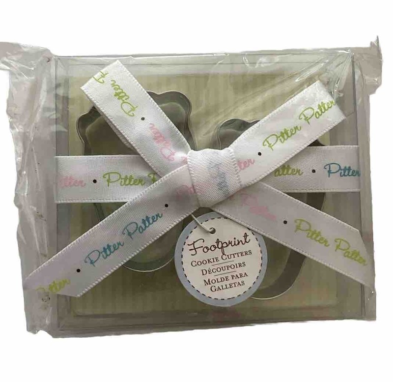 Kate Aspen Pitter Patter Baby Footprint Cookie Cutters Baby Feet Brand New