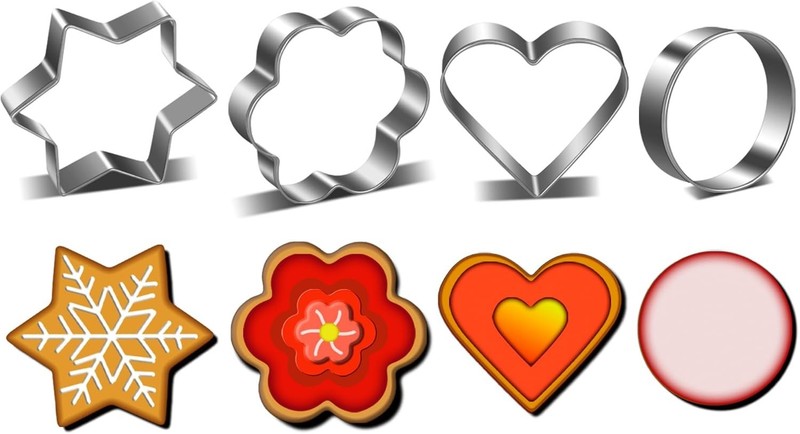 Metal Cookie Cutters Set - Star Cookie Cutter Stainless Steel Round Biscuit C... gallery