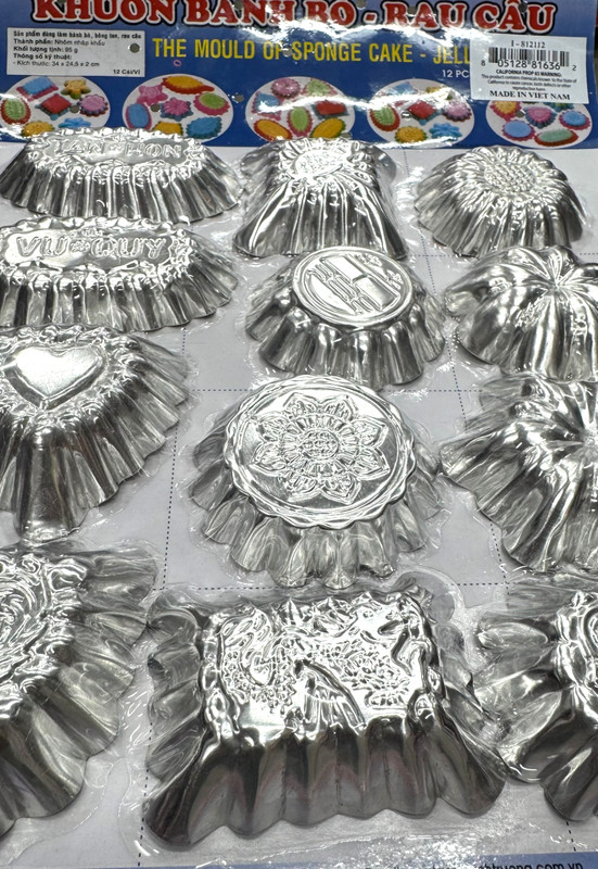 Vinh Truong Aluminum Mould Set for Sponge Cake & Jelly 12 Pcs Made in Vietnam gallery
