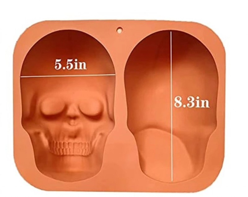 EXTRA LARGE SKULL MOLD, Realistic Chocolate Mold, Halloween Cake Decoration, gallery