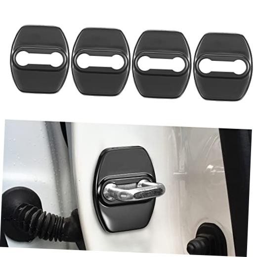 4pcs Car Door Lock Latches Cover Protector Compatible with Kia Stinger Black