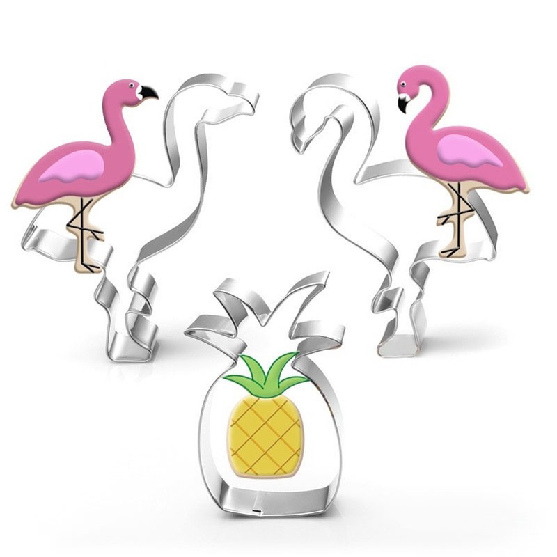 Baking Mold Silver Flamingo Shape For Diy Lovers Baking 1Set 4.1x3.6x0.4in gallery