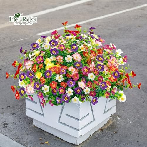 24 Bundles Fake Flowers Artificial Flowers Bulk Daisy for 24- Multi-color a gallery