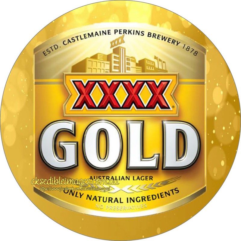 XXXX or Any Alcohol custom  Edible Image Cake Icing Topper 5-8 Inch Diameter