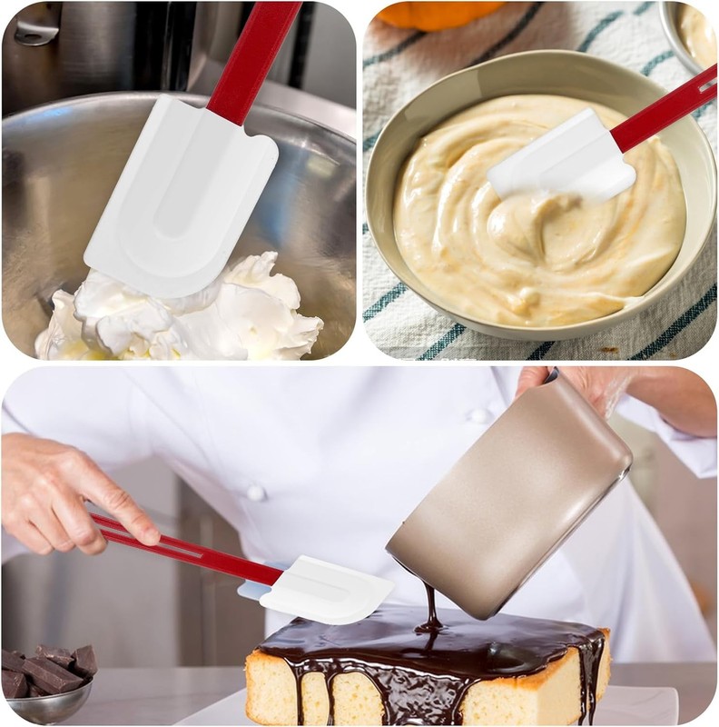 4 Pcs 14 Inch Silicone Spatulas High Temp, 500°F Heat Resistant mercial gallery