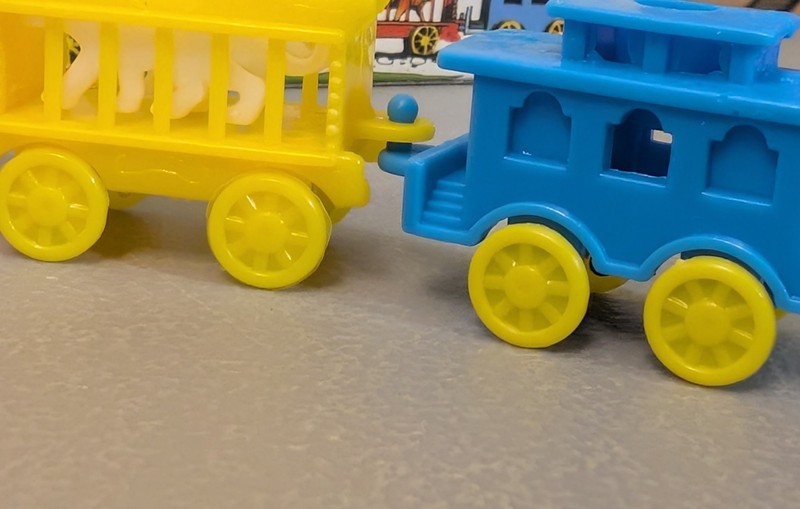Retro Circus Train Birthday Candle Holder - Cake Topper Decor Caboose Engine gallery