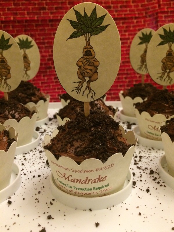 Harry Potter Mandrake 12 Cupcake Wrappers Toppers Muffin Birthday Party Fiesta