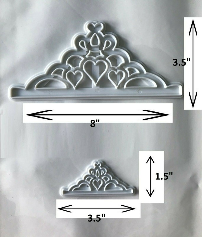 Easy To Use 2 in 1 Crown/Tiara Fondant Impression Mould For Cakes And Cupcakes gallery