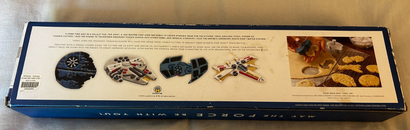 Williams Sonoma Star Wars Cookie Cutters Set of 4 Millennium Falcon Tie Fighter gallery
