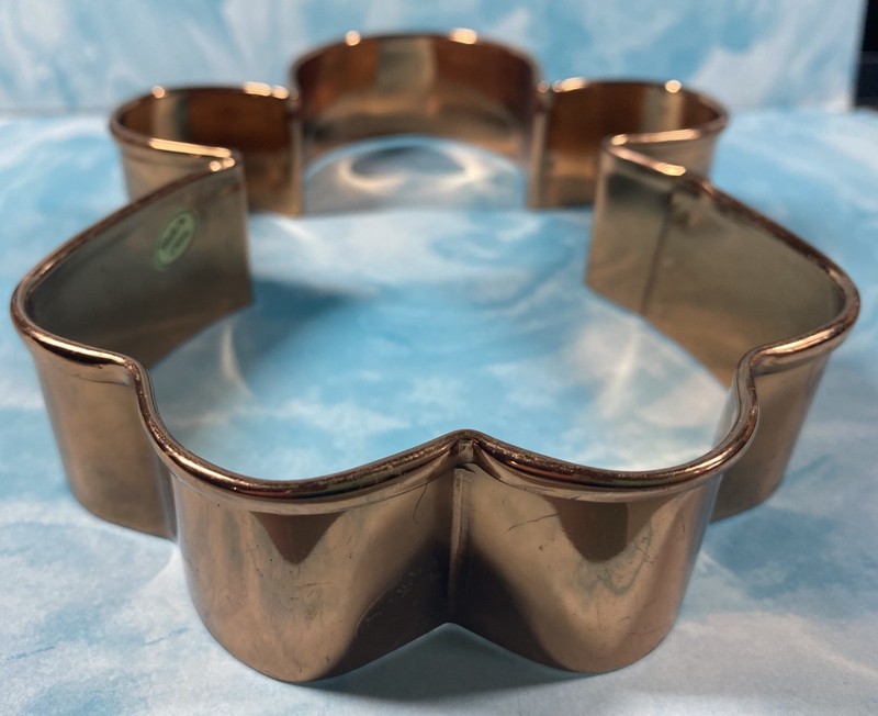 Vintage Copper Cookie Molds Lot of 3 Ginger Bread Man and Woman and Star Figures gallery