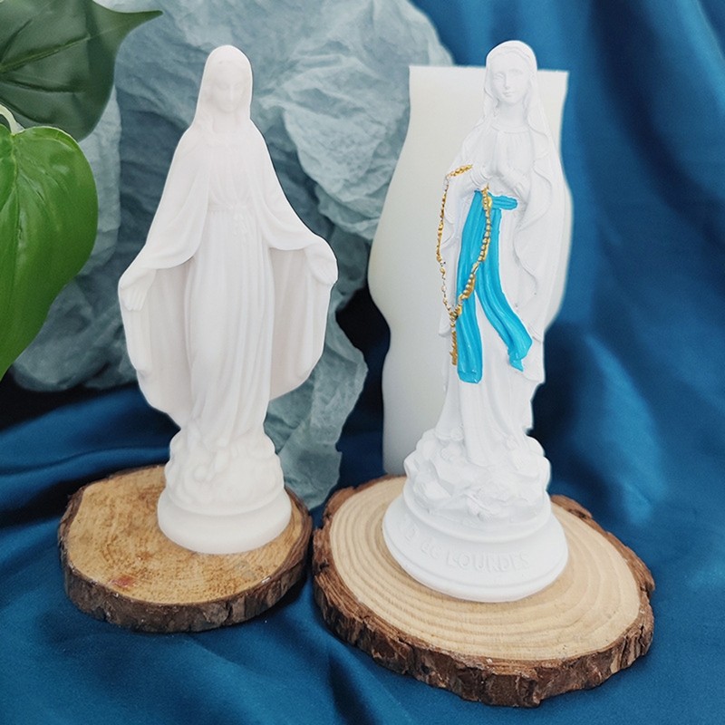 Virgin Mary Goddness Jesus Soap Mold Silicone Clay Mould Handmade Mould gallery
