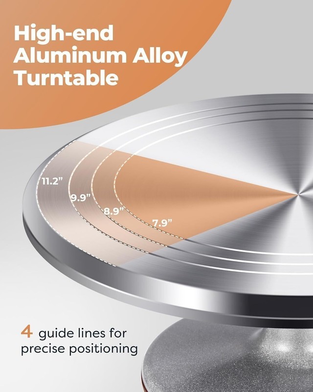 Aluminium Cake Turntable Set Baking Tools W/ Revolving 12" Cake Stand Decorating gallery