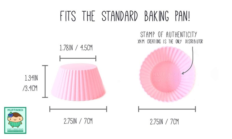24 PCS Premium Grade Silicone Cupcake Muffin Liner Molds Baking Cups Pastel gallery