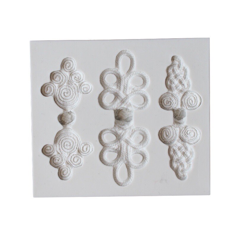 Silicone Chinese Fashion Knot Fondant Chocolate Sugarcraft Mould Clay Resin gallery