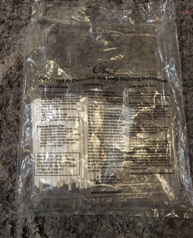 Cybrtrayd Chocolate And Soap Molds With Sticks And Instructions crosses