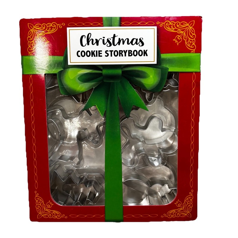 NEW Celebrate It Christmas Cookie StoryBook Set – 12 Cookie Cutters