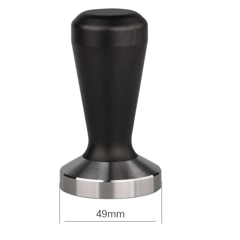 omgogo Stainless Steel Coffee Tamper 49mm Barista Espresso Base 49mm, black gallery