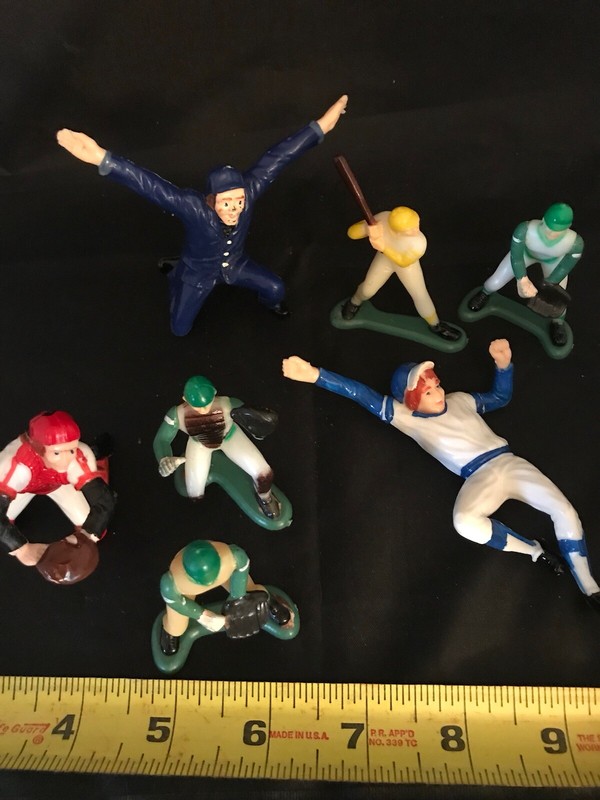 Wilton Baseball Cake Toppers, Vintage, 3-1976, 4-1981, Made In Hong Kong