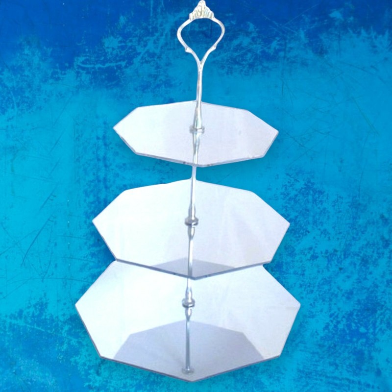 Three Tier Octagon Shaped Cake / High Tea Stands-Two Sizes & many colour choices