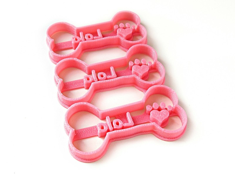 Multi 3 Dog Bones Custom Cookie Cutter, Personalized Cookie, Dog Treat, Pet Gift gallery